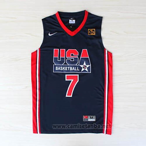 Camiseta USA 1992 Larry Bird #7 Negro